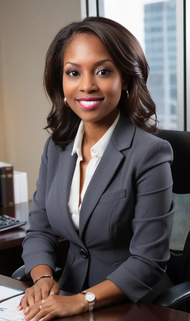 Virtual marketing assistant at her desk